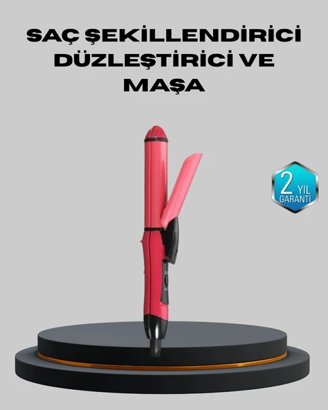 Nevamel® 5 Kademeli Seramik Saç Düzleştirici – Düz ve Kıvırcık Mod 26 mm Plaka Profesyonel Saç Şekillendirme ürün görseli 1