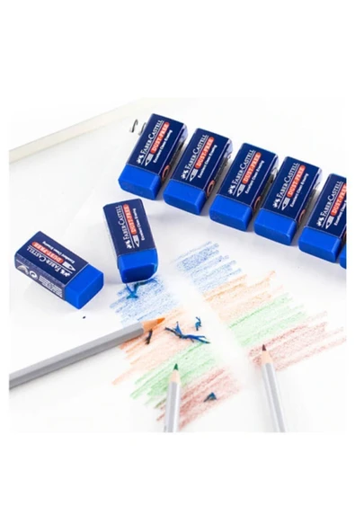 Faber-castell Sınav Silgisi Mavi 3'lü - Resim 4