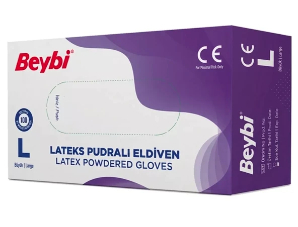 Beybi Eldiven Pudralı Large 100 Adet ürün görseli 1