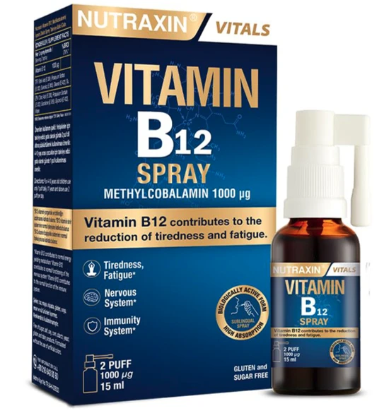 Nutraxin Vitamin B12 Sprey 15 ml ürün görseli 1