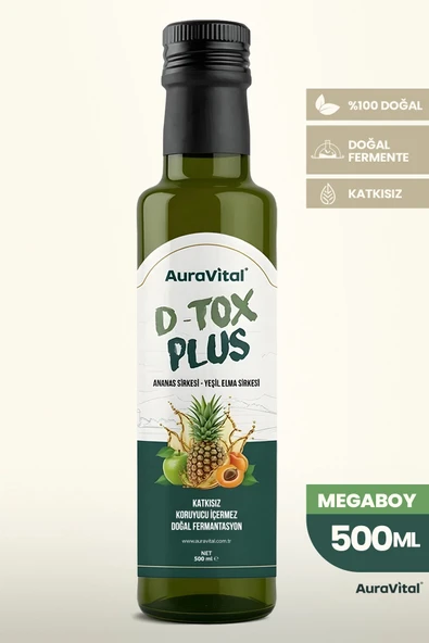 Doğal Fermantasyon Detoks Sirkesi - Detox Plus Sirke - Ananas Sirkesi ve Yeşil Elma Sirkesi ürün görseli 1