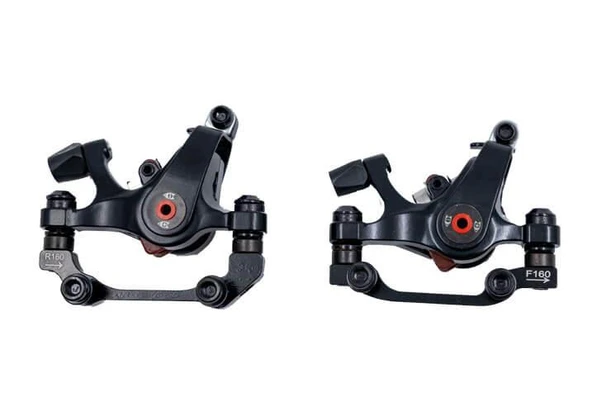 Raptor Dual Piston Mekanik Disk Fren Kaliperi Ön Arka Siyah Elektrikli Bisiklet Performan Kaliper ürün görseli 1