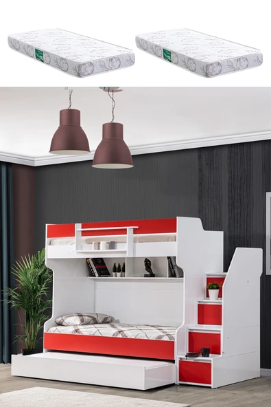 Ranza, Cesur Yavrulu Ranza - Kırmızı 2 Adet Comfort Yatak ürün görseli 1