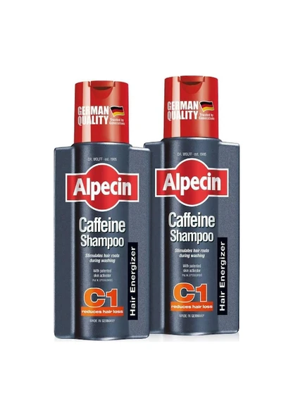 Alpecin C1 Kafein İçeren 250 ml 2 Adet Saç Dökülmesine Karşı Şampuan ürün görseli 1