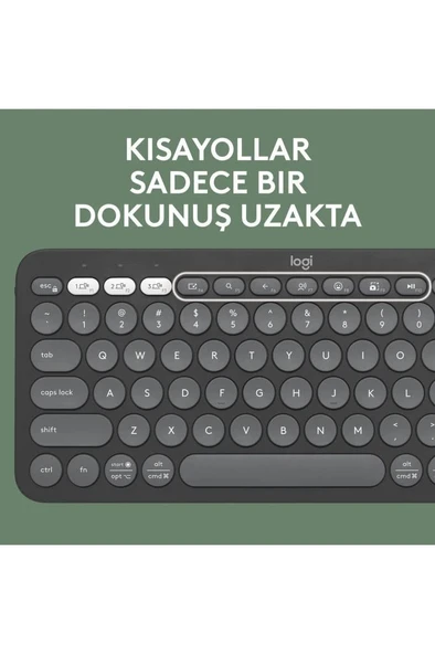 LOGITECH KLAVYE PEBBLE   K380S  KEYS 2 BLT - Resim 4