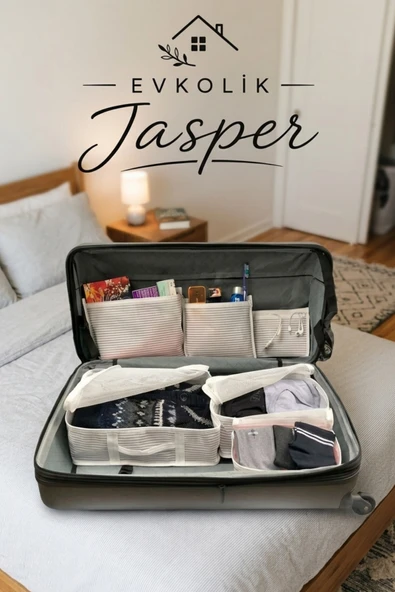 PTTAVM: Jasper 6'lı Valiz Bavul Düzenleyici Seyahat Çantası