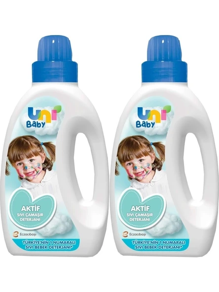 Uni Baby Aktif Sıvı Çamaşır Deterjanı 1500 ml 2 Adet ürün görseli 1