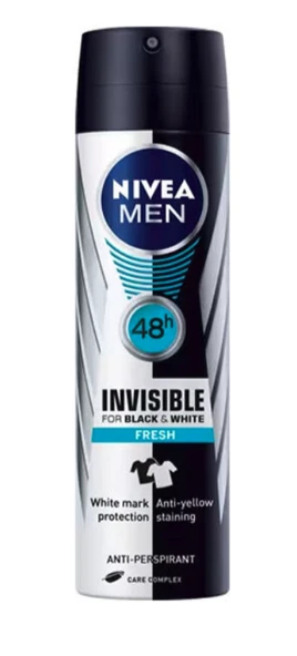 Nivea Invisible for Black & White Deodorant (Fresh) Bay 150 ml ürün görseli 1