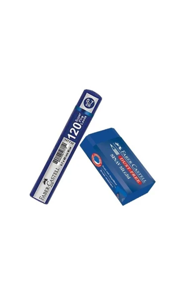Faber Sınav Seti - Sınav Silgisi + 120'li 0.7mm Kalem Ucu Mavi ürün görseli 1