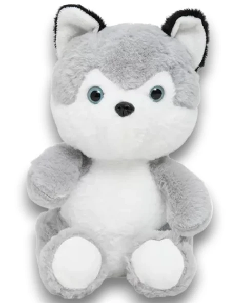 Selay Toys Pelüş Gri Husky 25 cm 4442 ürün görseli 1