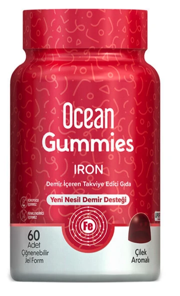 Ocean Gummies İron Demir 60 Çiğnenebilir Jel ürün görseli 1