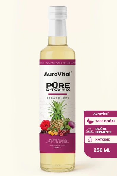 Püre Detox Mix 250 ml (ANANAS, ENGİNAR, HİBİSKUS, ALIÇ VE KİRAZ KARIŞIMI) ürün görseli 1