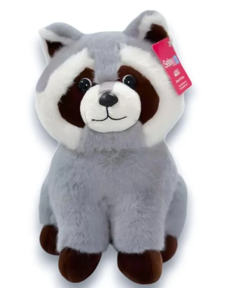Selay Toys Pelüş Gri Rakun 30 cm 4542 ürün görseli 1