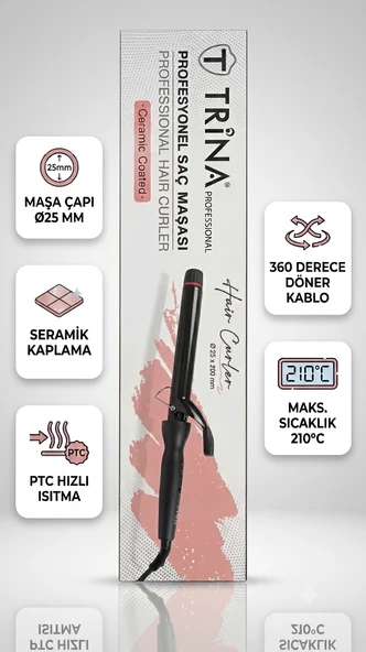 Trina Siyah Saç Maşası (25 Mm ) 0047 ürün görseli 1