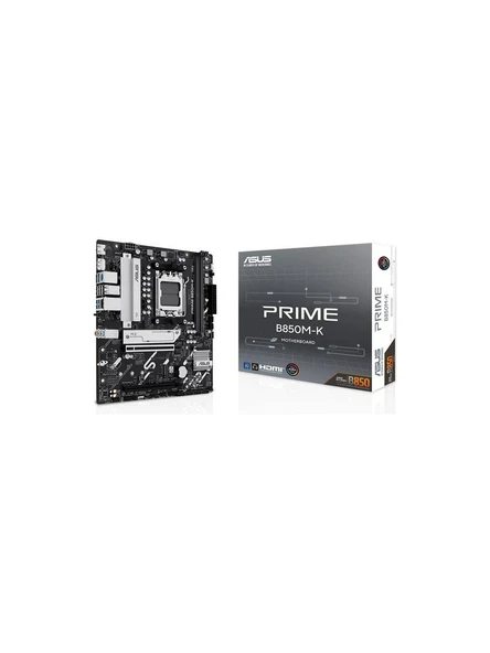 Asus Prıme B850M-K Anakart AM5 1700 Pin Chipset B650 DDR5 RAM Özellikleri PCI Express 4.0 ürün görseli 1