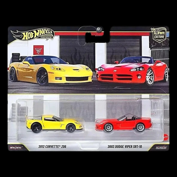 Hot Wheels Premium Car Culture Chevrolet Corvette Z06 ve Dodge Viper ürün görseli 1