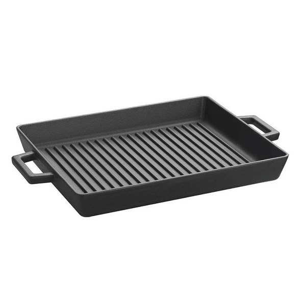 Lava Dikdörtgen 26x32 cm Metal Kulplu Demir Döküm Izgara Tavası ürün görseli 1