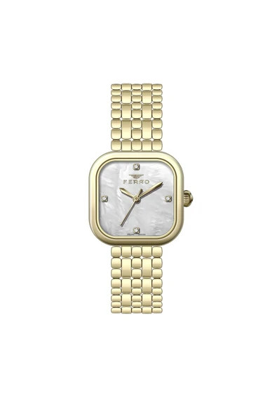 Ferro FL40178A-B Quartz Çelik Sarı 26 mm Kadın Kol Saati ürün görseli 1