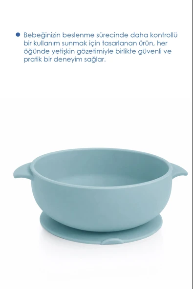 Babyjem Silikon Vakumlu Kase Mint - Resim 4