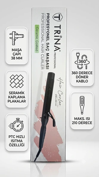 Trina Siyah Saç Maşası (38 Mm ) 0049 ürün görseli 1