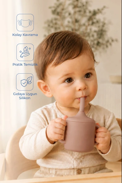 Babyjem Silikon Pipetli Bardak Latte ürün görseli 1