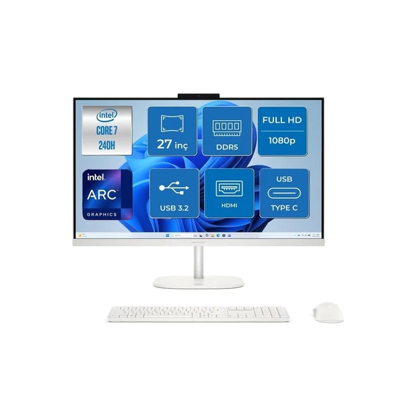 omnistudio 27-CU0008NT Intel Core 7 240H 32GB 512GB SSD Windows 11 Pro 27" IPS All In One D62C0EA Snertech ürün görseli 1