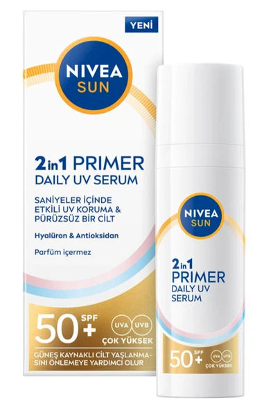 Nivea Sun 2 in 1 Primer SPF50 Serum 30 ml ürün görseli 1