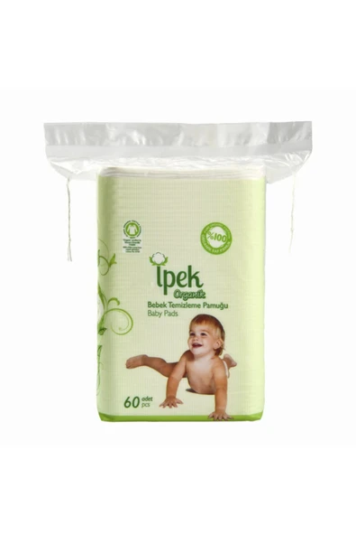 İpek Organik Bebek Temizleme Pamuğu 60'lı ürün görseli 1