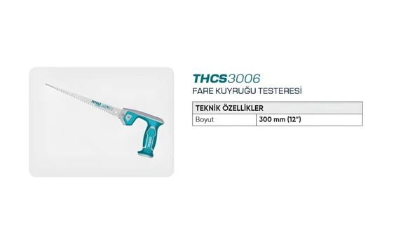 TOTAL Fare Kuyruğu Testeresi THCS3006 - Resim 2