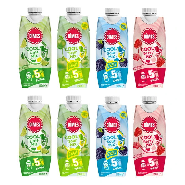 Dimes Cool Lime 310 ml 4 Çeşit 8 li Karma Paket ürün görseli 1