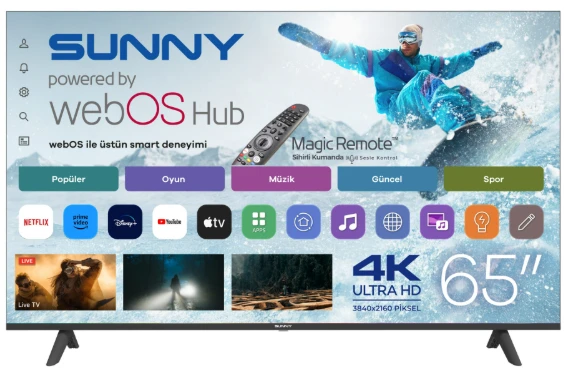 Sunny SN65UMLN-W02M 165 Ekran 4K webOS Smart LED TV ürün görseli 1