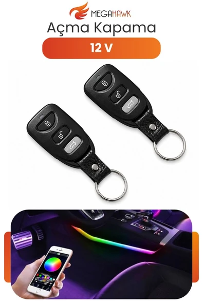12V Uzaktan Kumandalı Açma Kapama Modülü Universal Araç Kontrol Sistemi Seti T-233 ürün görseli 1