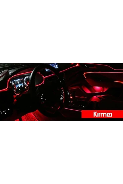 ARAÇ İÇİ LED IP NEON KIRMIZI 2MT - Resim 2
