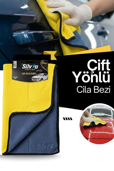 40x80 Çift Yönlü Mikrofiber Bez | Kadife Yüzeyli Cila Silme, Kurulama ve Parlatma Bezi | Çizmez ürün görseli 1