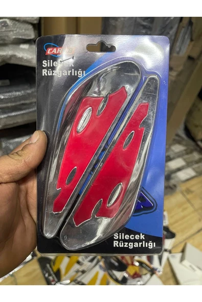 Silecek Rüzgarlığı Krom kırmızı Parçalı Rüzgarlık 2li Set ürün görseli 1