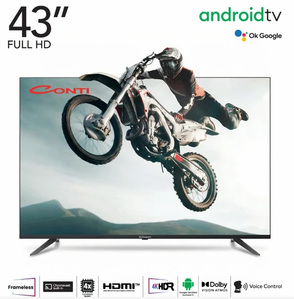 Conti CT43AN300F 108 Ekran Full HD Frameless Android Tv ürün görseli 1