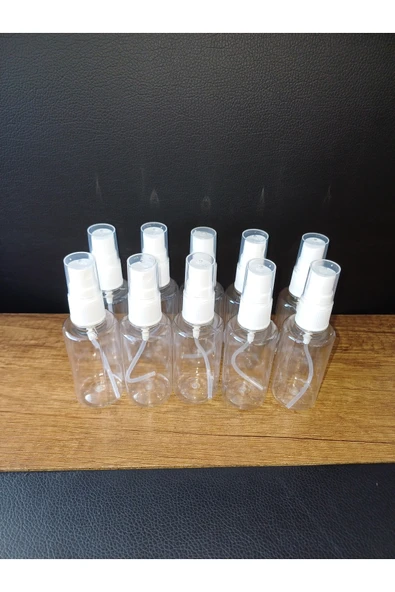 Sprey Başlı Boş Pet Şişe Sağlam Plastik 10 Adet 50ml ürün görseli 1