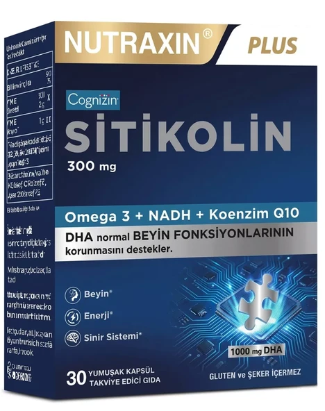 Nutraxin Sitikolin 30 Kapsül ürün görseli 1