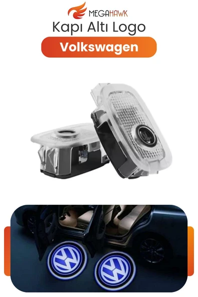 Araç Kapı Altı Logo Volkswagen Işığı 2’li Set LED Kapı Karşılama Lambası Sensörlü Oto Aksesuar ürün görseli 1