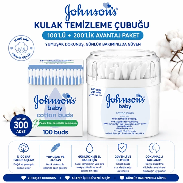 Johnson's Baby Kulak Temizleme Çubuğu Avantaj Paketi ürün görseli 1