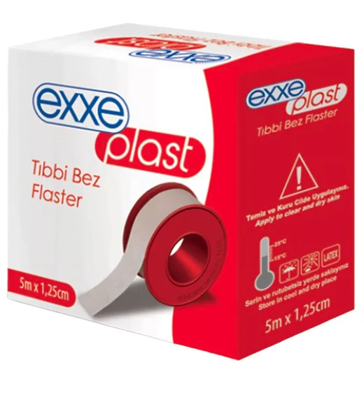 Exxe Plast Tıbbi Bez Flaster 5 m x 1,25 cm ürün görseli 1