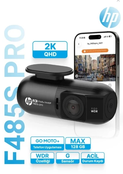 Hp F485s Pro 2K Araç İçi Wi-fi Kamera (Türkiye Garantili) ürün görseli 1