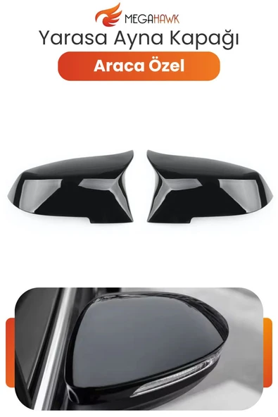 BMW F30-F20 M3 2012-2018 F22 13-17 / F32 14-17 YARASA AYNA KAPAĞI P.BLACK TIRNAKSIZ ORJ. ürün görseli 1