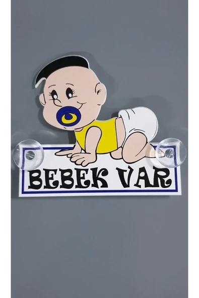 Arabada Bebek Var Araba Stickeri Fanatik Bebek Pleksi Vantuzlu ürün görseli 1