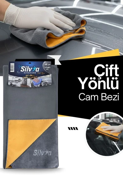 40x80 Çift Yönlü Mikrofiber Bez | Kadife Yüzeyli Cila Silme, Kurulama ve Parlatma Bezi | Çizmez ürün görseli 1