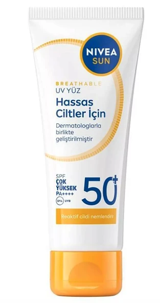Nivea Sun SPF50 Hassas Yatıştıran Nemlendirici Yüz Güneş Kremi 40 ml ürün görseli 1