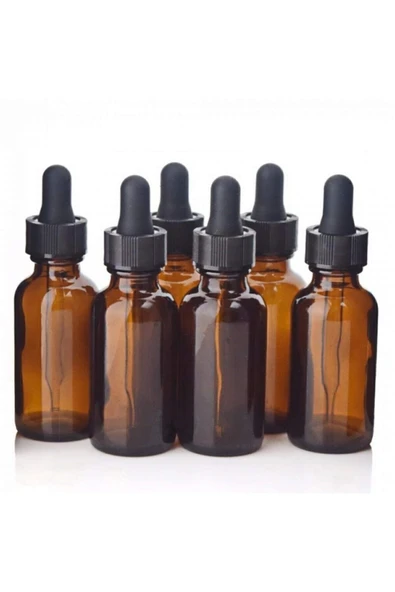 Plazma Damlalıklı Amber Şişe 30 ml 6 Adet ürün görseli 1