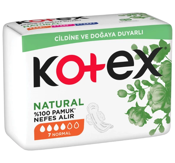 Kotex Natural Ultra Single Normal Hijyenik Ped 7li ürün görseli 1
