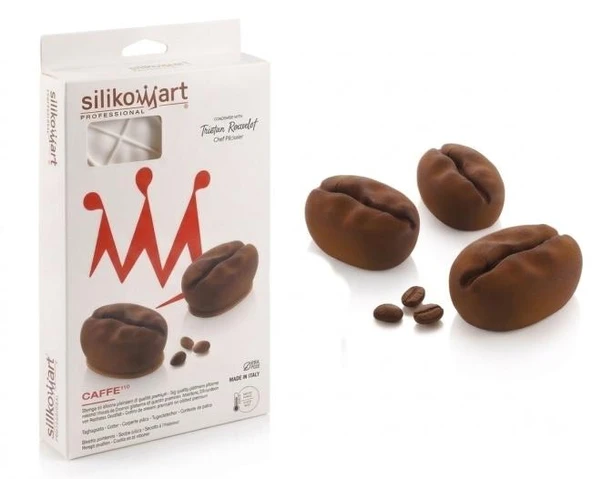 Silikomart Caffè 110 – Tristan Rousselot Tasarımı 3D Kahve Çekirdeği Kalıbı ürün görseli 1