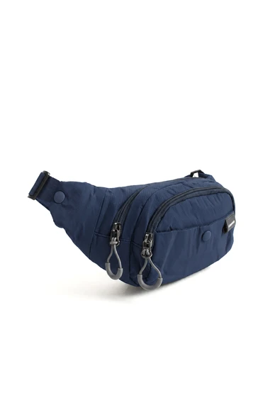 Unisex Paraşüt Kumaş Suya Dayanıklı 3 Bölmeli Body Bag SI-6036  Koyu Mavi ürün görseli 1